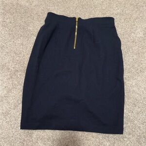 Navy blue pencil skirt